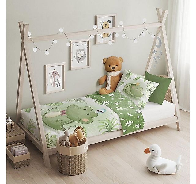 texpot Bettwäsche Kinderbettwäsche Krokodil bedruckt Garnitur, Baumwolle, 2 günstig online kaufen