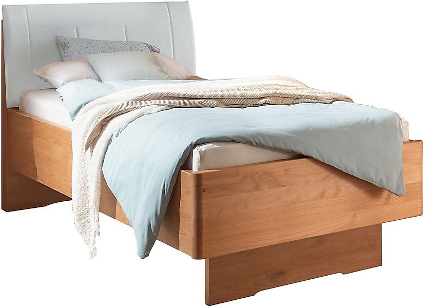 WIEMANN Holzbett "Cardiff, Bettgestell, Bettrahmen, teilmassiv, mit Polster günstig online kaufen