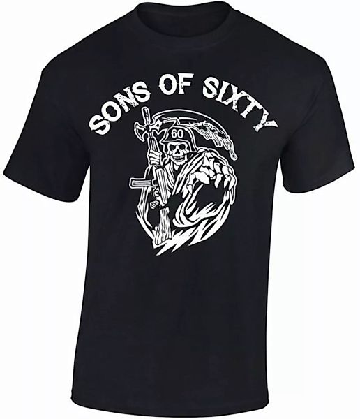 Baddery Print-Shirt Geburtstagsgeschenk für Biker 60 Jahre - Sons of Sixty, günstig online kaufen