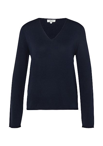 s.Oliver Longpullover Strickpullover Feinstrickpullover mit V-Ausschnitt un günstig online kaufen