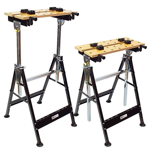 TRUTZHOLM 2x 100 kg Werkbank Klappbar Höhenverstellbar Werktisch günstig online kaufen