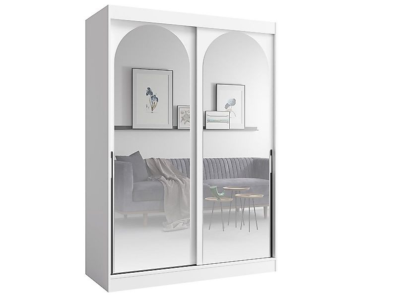 Compleo Kleiderschrank mit Spiegel 150 cm, breit LUCY, Ideal für den Flur M günstig online kaufen