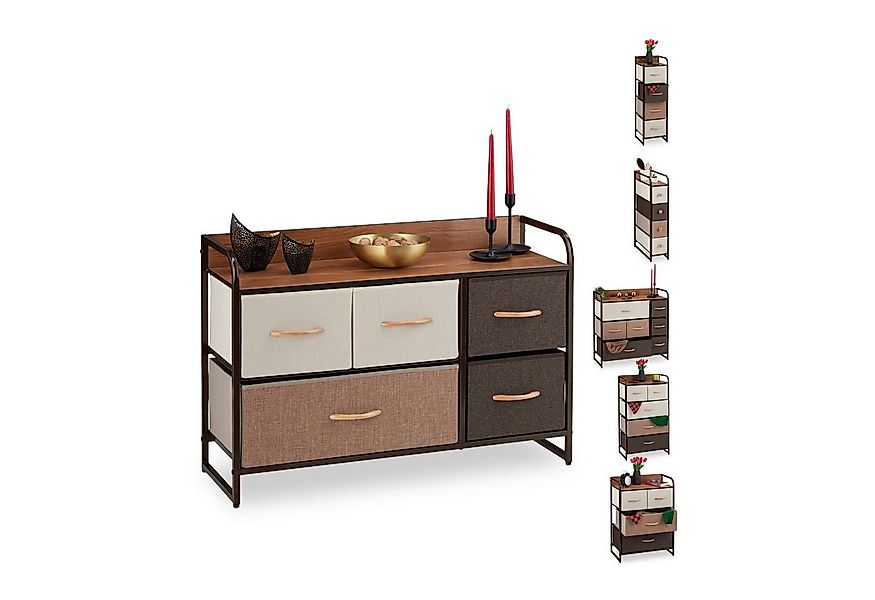 relaxdays Beistellschrank Schubladenschrank vers. Designs D günstig online kaufen
