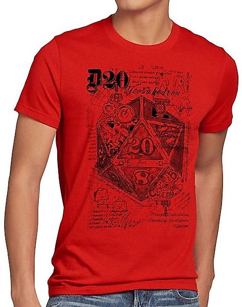 style3 T-Shirt D20 Da Vinci dungeon and tabletop dragons d20 pen paper roll günstig online kaufen