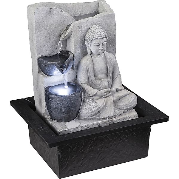 GLOBO LIGHTING Gartenbrunnen, LED Tisch Spring Brunnen Buddha Design Wasser günstig online kaufen