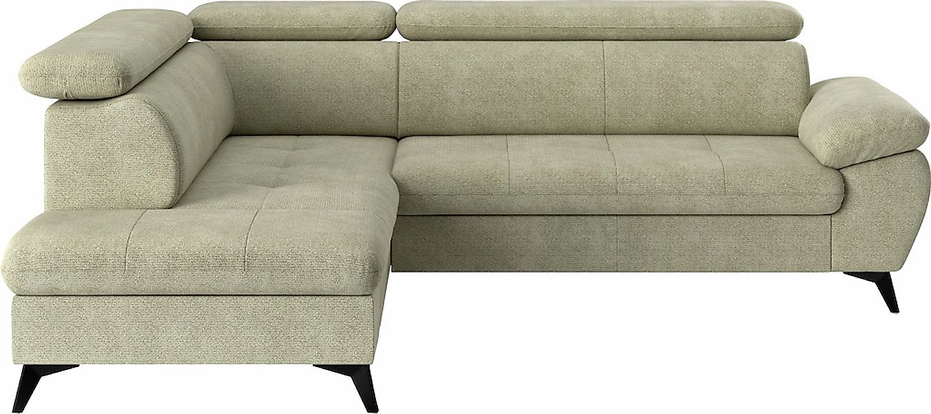 COTTA Ecksofa "Hudson L-Form", mit Kopfteilverstellung, wahlweise mit Bettf günstig online kaufen