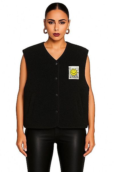 Worldclassca Fellimitatweste Worldclassca Teddy Weste Smiley Kuschelig Kurz günstig online kaufen