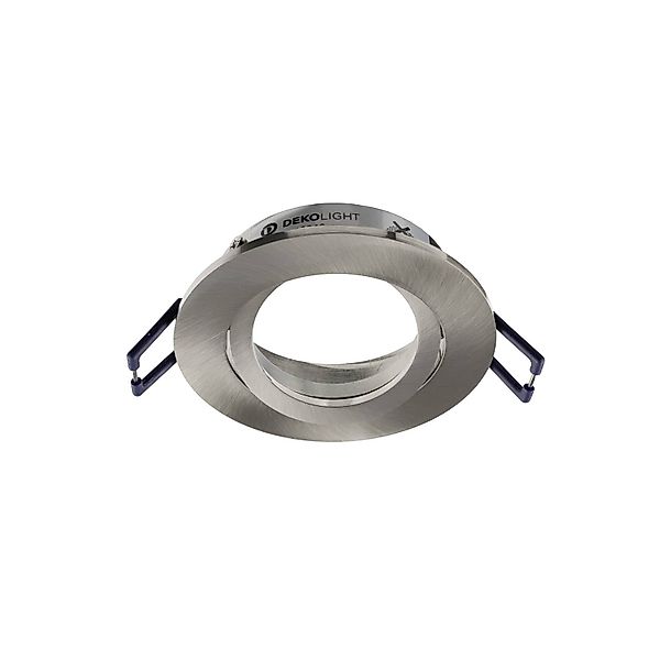 Deckeneinbauleuchte Samsola, silber gebürstet, Ø 8 cm Metall günstig online kaufen