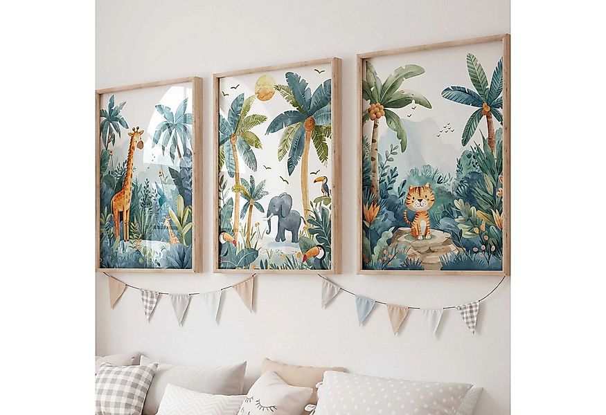WANDKIND Poster Dschungeltier 3er Set P820, Kinder Poster günstig online kaufen