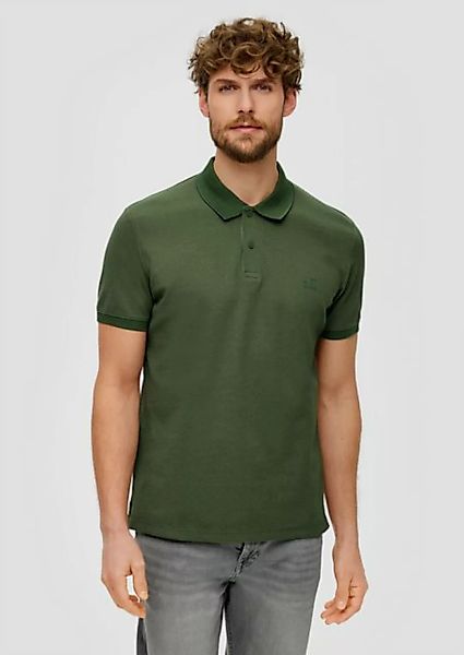 s.Oliver Kurzarmshirt Poloshirt mit Druckknöpfen Label-Patch günstig online kaufen