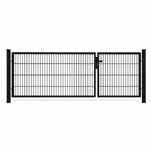 GEWA Gartentor Classic Doppeltor Unsymmetrisch 3m Breit 1,8m Hoch Doppelsta günstig online kaufen