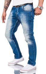 Rock Creek Straight-Jeans Herren Jeans Stonewashed günstig online kaufen