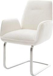 DELIFE Polsterstuhl Zoa-Flex, Freischwinger flach Edelstahl günstig online kaufen