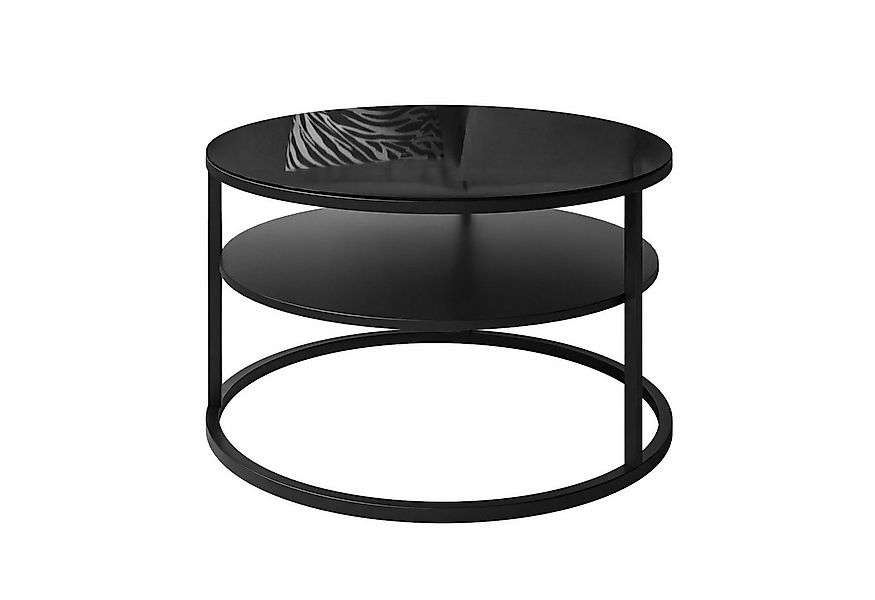 Lookway Couchtisch CIRI GLASS mit Ablage (1 Tisch), Durchmesser: ⌀70 cm günstig online kaufen