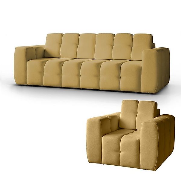 MOEBLO Polstergarnitur Tantalia + Hocker/Sessel, (Stilvolles Polstermöbel-S günstig online kaufen