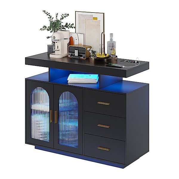 LVifur Sideboard Kabelloser Ladestation, Intelligenter RGB-Sensor, günstig online kaufen
