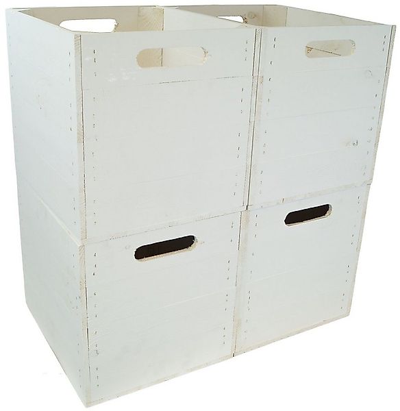 Kistenkolli Altes Land Allzweckkiste 4 Stück Regalkiste weiß passend für Ik günstig online kaufen