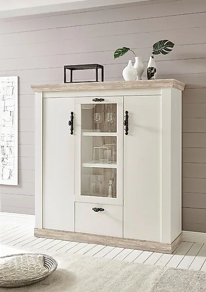 Home affaire Highboard "Florenz", im romantischen Landhaus-Look, Breite 140 günstig online kaufen