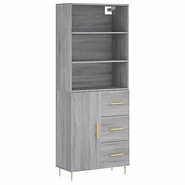 vidaXL Highboard Grau Sonoma 69,5x34x180 cm Holzwerkstoff 3189435 günstig online kaufen