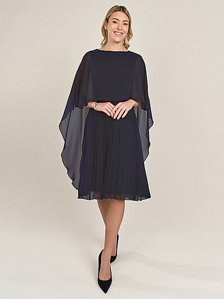 Apart Cocktailkleid mit Plisseerock und angearbeitetem Cape aus Chiffon günstig online kaufen