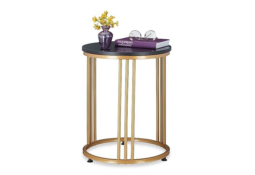 relaxdays Beistelltisch MARMO, schwarz günstig online kaufen