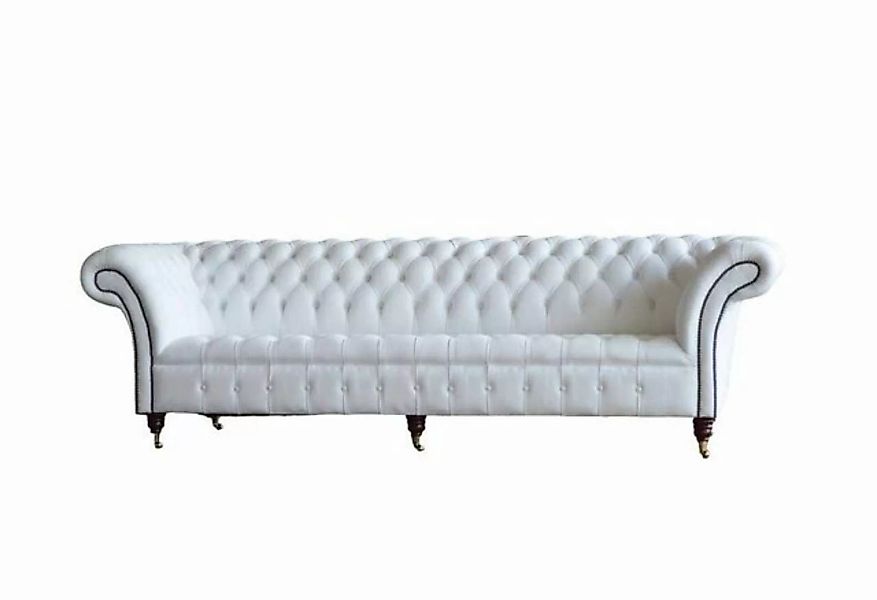 JVmoebel Sofa Chesterfield Sofa 4 Sitzer Luxus Weiß Textil Sofa Stoff, Made günstig online kaufen