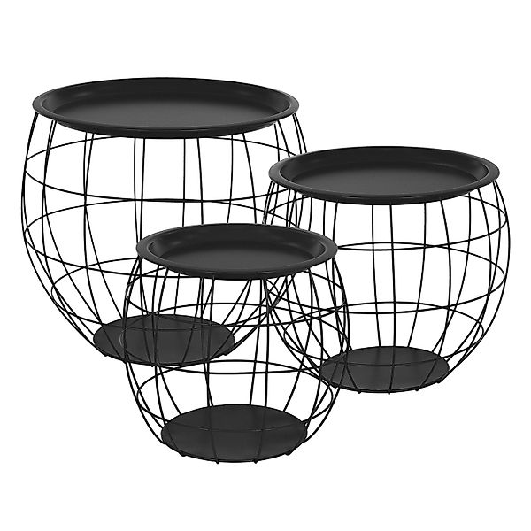 ML-DESIGN Beistelltisch Sofatische aus Metall rund Wohnzimmertische Satztis günstig online kaufen