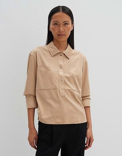 someday Langarmbluse Bluse ZELURA Regular in Veloursleder Optik günstig online kaufen