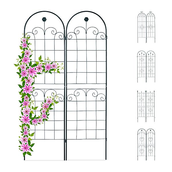 relaxdays Rosenbogen Rankgitter 2er Set, B günstig online kaufen