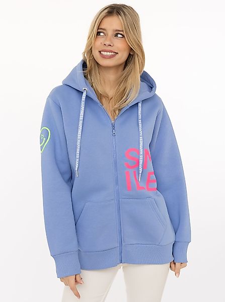 Zwillingsherz Kapuzensweatjacke ""Alissa"" mit SMILE, gesticktem Herz am Ar günstig online kaufen