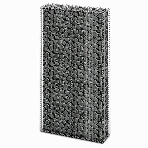 Gabionen-steinkorb Stahl 85×30×200 Cm Silbern günstig online kaufen