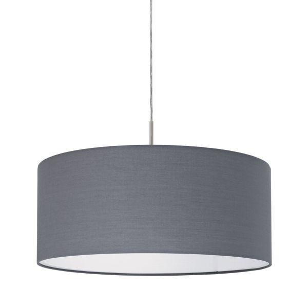 Eglo Hängeleuchte Pasteri 1-flammig Grau-Nickel matt Ø 530mm E27 60 W günstig online kaufen