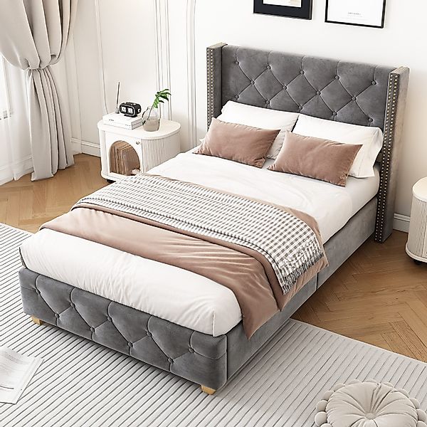 STILVORA Polsterbett Jugendbett 90×200cm Bettgestell Kinderbett,Schaumstoff günstig online kaufen