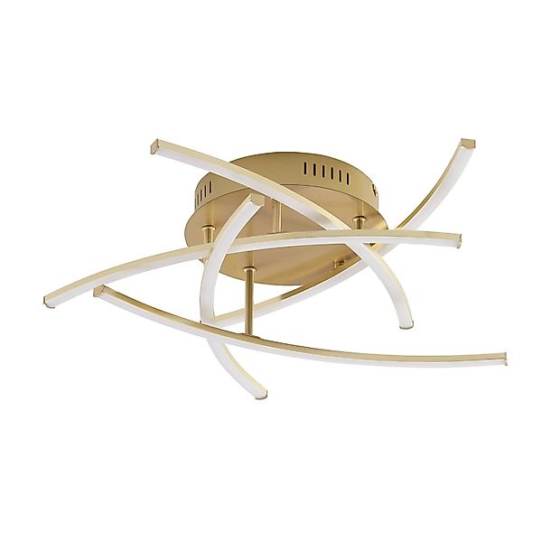 Lindby LED Deckenleuchte Flakira 10008794 Dimmbar Modern in Bronze aus Alum günstig online kaufen