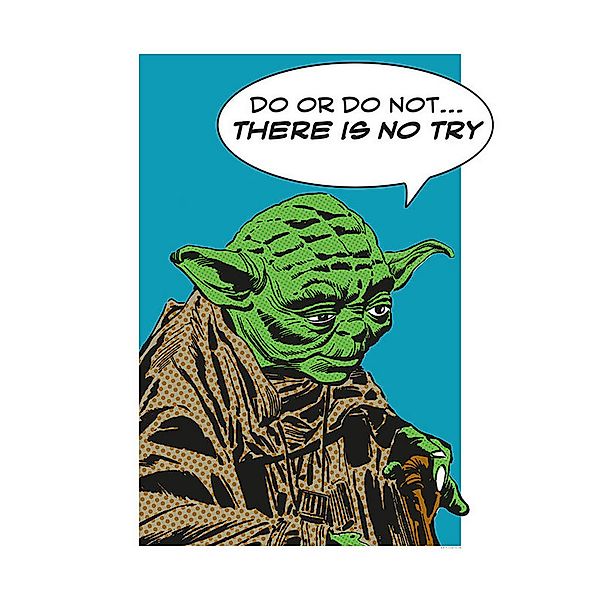 Komar Poster Star Wars Classic Comic Quote Yoda Star Wars B/L: ca. 50x70 cm günstig online kaufen