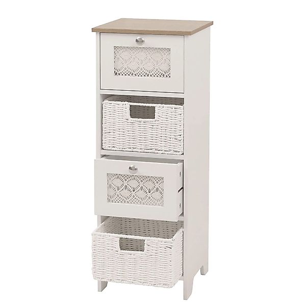 MCW Kommode O75 4 Schubfächer Natur-Weiß günstig online kaufen