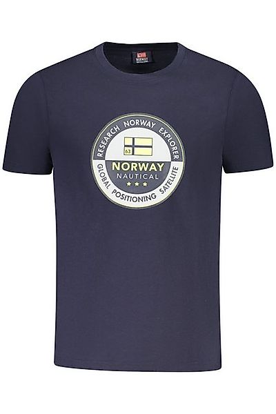 NORWAY 1963 T-Shirt Herren T-Shirt Blau mit Rundhals und Logo - günstig online kaufen