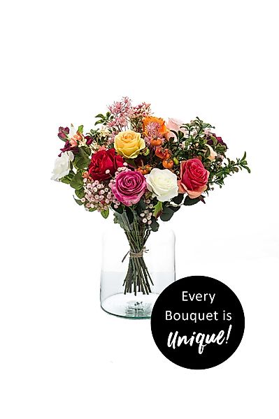 Kunstblumenstrauß Mehrfarbig, Durchmesser 45 cm, Emerald, günstig online kaufen