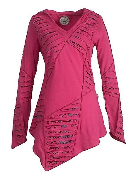 Vishes Zipfelkleid Langarm Damen Baumwoll Cutwork-Kleid günstig online kaufen
