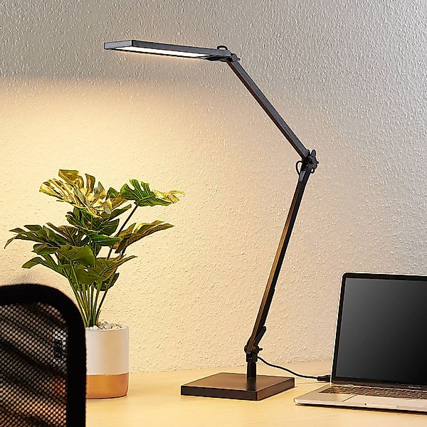 Lindby LED-Schreibtischlampe Antisa, schwarz, CCT, dimmbar günstig online kaufen