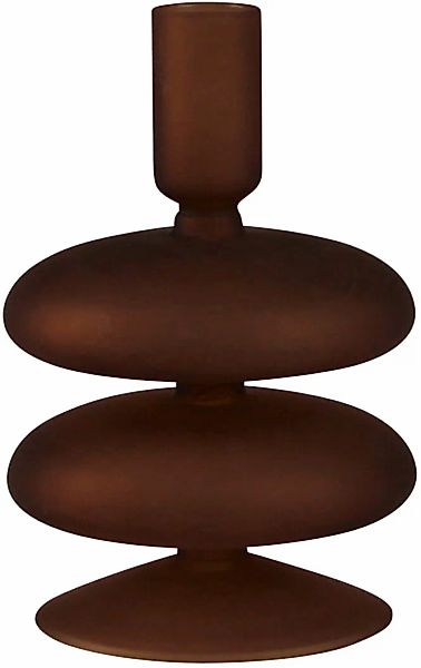 LeGer Home by Lena Gercke Kerzenständer "aus Glas" ØxH: 10x16 cm, dunkelbra günstig online kaufen