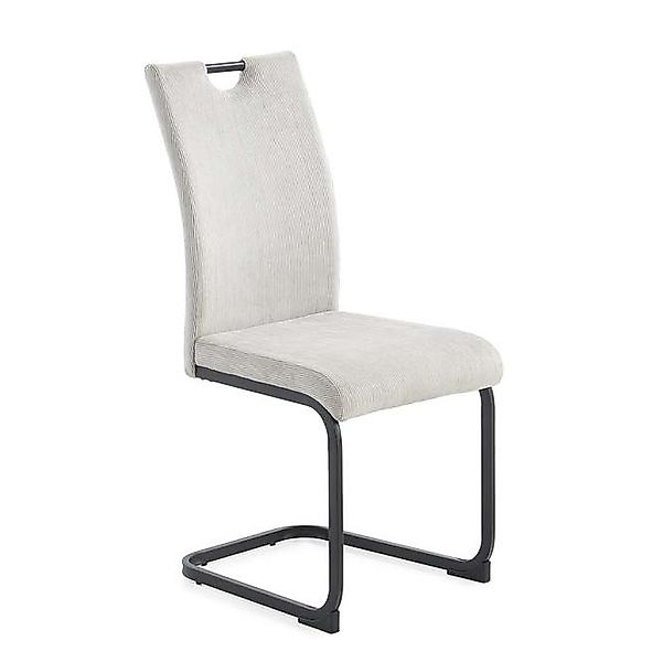 Schwingstuhl 4er Set Max Cord Hellgrau günstig online kaufen