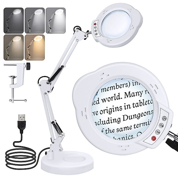 QUBEBU LED Schreibtischlampe 10X Lupe LED günstig online kaufen
