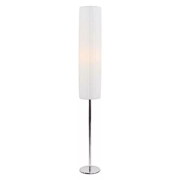 Stehlampe in Weiß Latex und Edelstahl günstig online kaufen