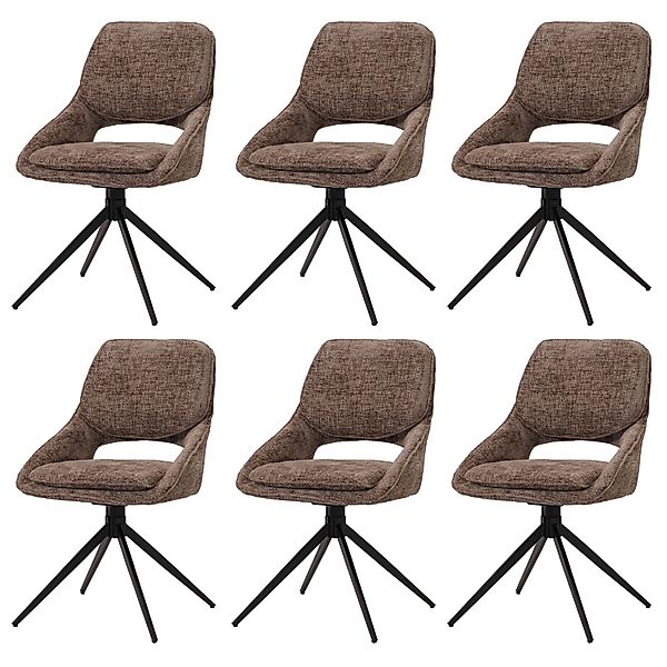 MCW Esszimmerstuhl N73 6er-Set Braun günstig online kaufen