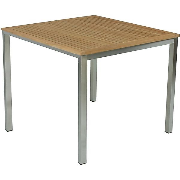 Garden Pleasure Gartentisch DENVER Quadratisch Grau 90 cm x 90 cm günstig online kaufen