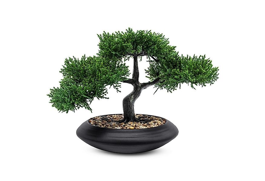 Kunstbonsai Kunst Zedem Bonsai in Keramik Schale - 22 cm Zedem Bonsai, Spet günstig online kaufen