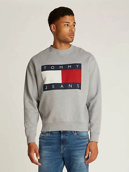 Tommy Jeans Sweatshirt TJM MELANGE FLAG CREW mit großem Logo günstig online kaufen