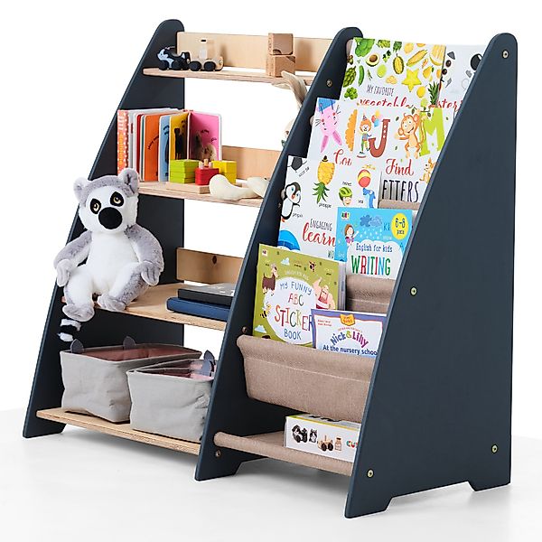 Goodevas Kinderregal Holz-Bücherregale Funktionaler Spielzeugorganisator fü günstig online kaufen
