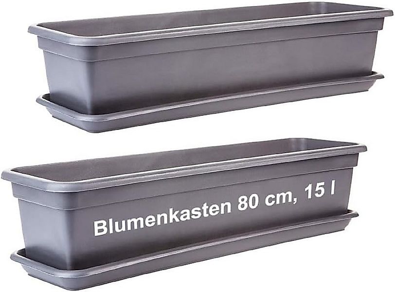 2friends Blumenkasten 2er-Pack, mit Untersetzer aus Kunststoff 80T x 17B x günstig online kaufen